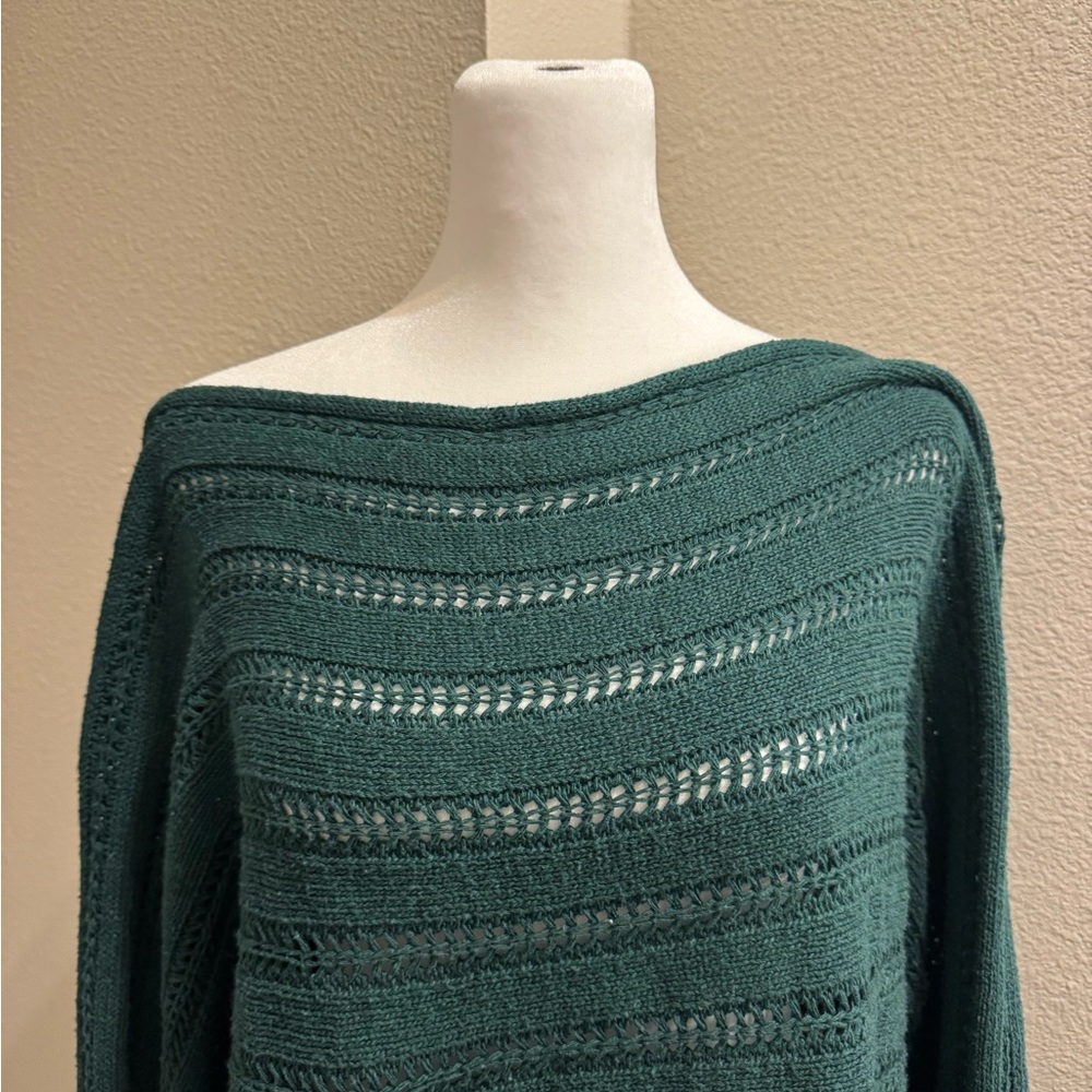 Chic Teal Off-the-Shoulder Sweater